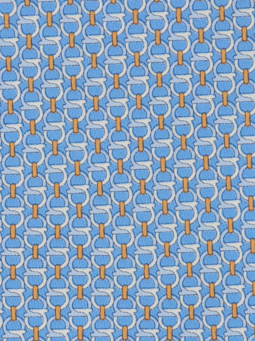 Light Blue Geometric Print Tie 3
