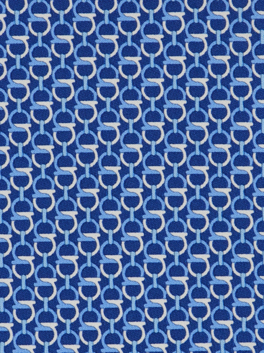 Blue Printed Tie 3
