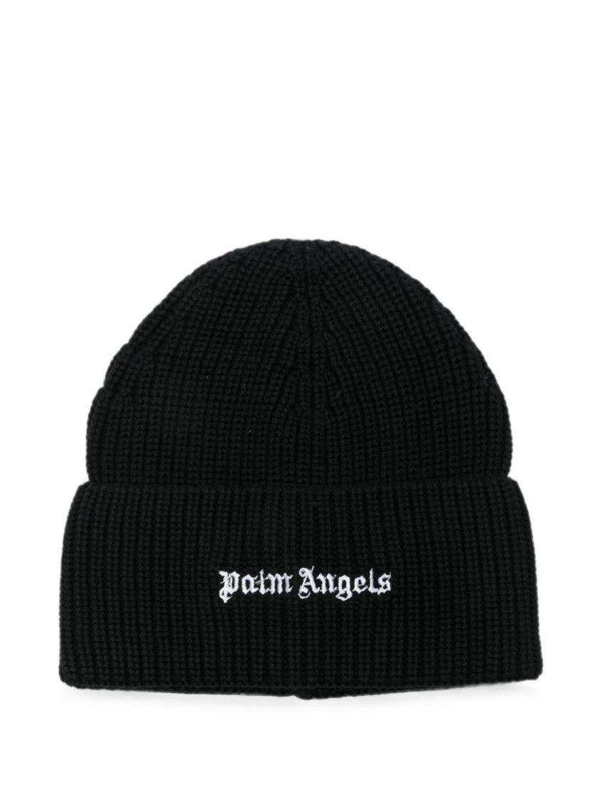 Black Logo Beanie Cap 1