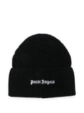 Black Logo Beanie Cap 1
