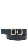 Navy Blue Logo Buckle Belt 1