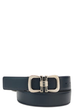 Navy Blue Logo Buckle Belt 1