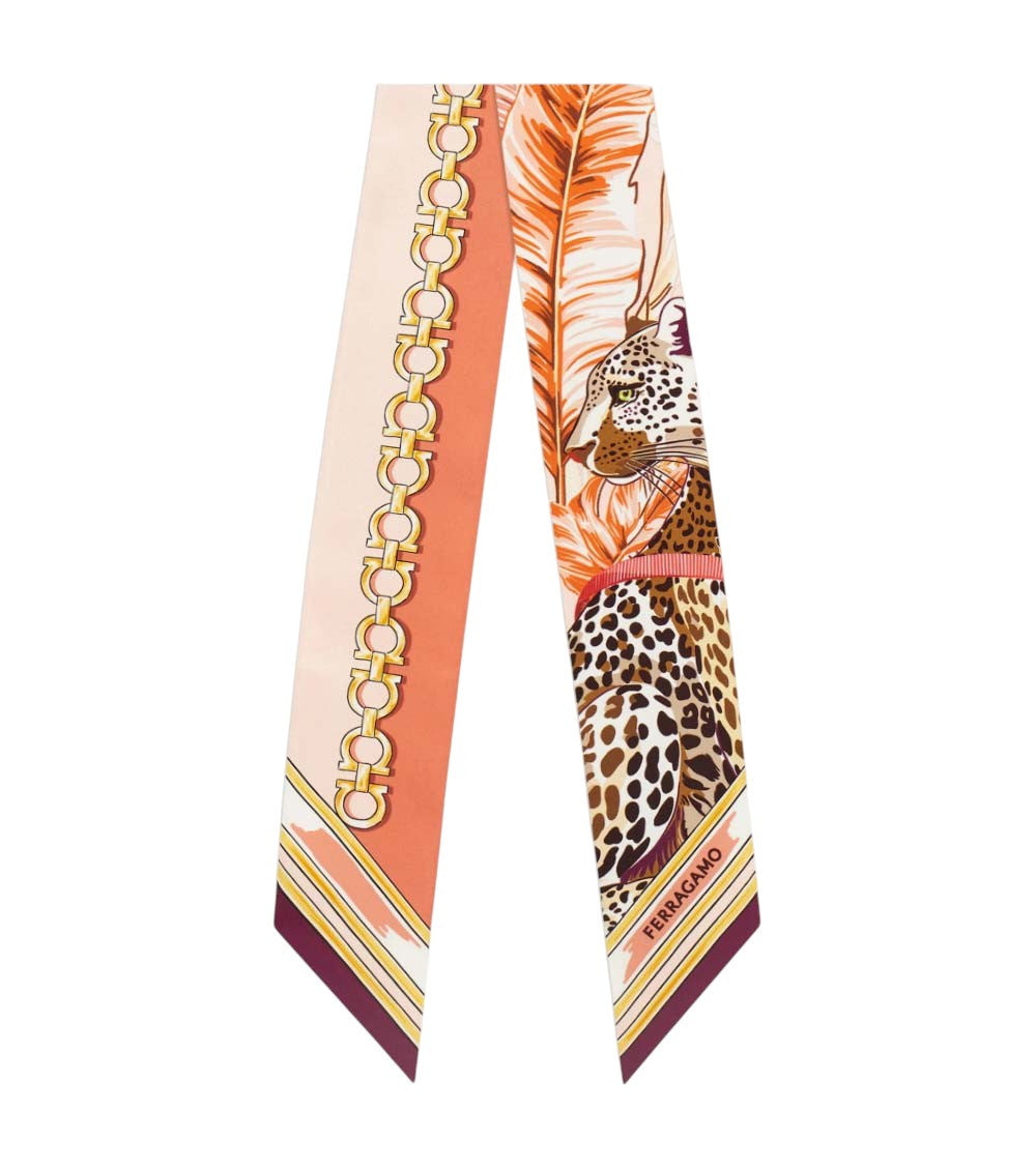 Pink Signature Animal Print Scarf 1