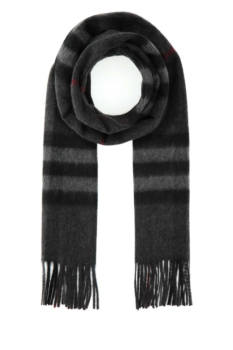 Grey Signature Print Scarf 1