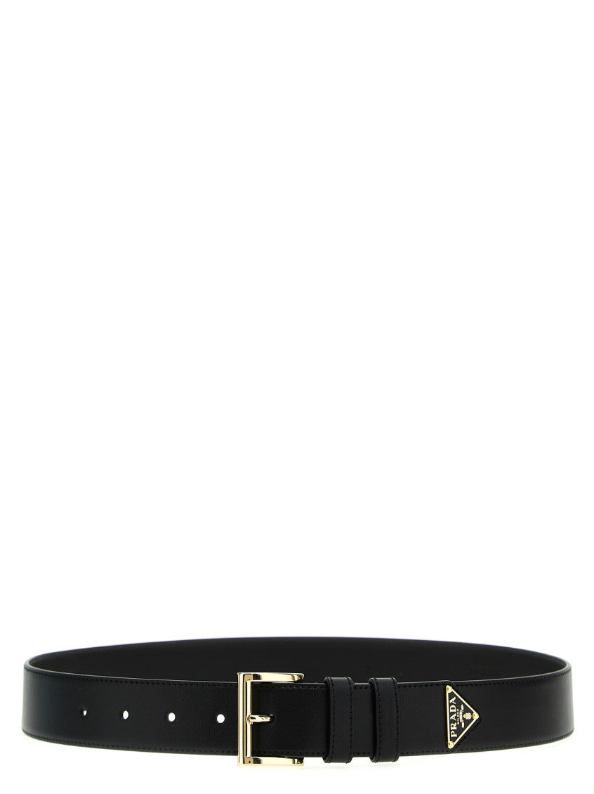 Black Logo Buckle Belt 1
