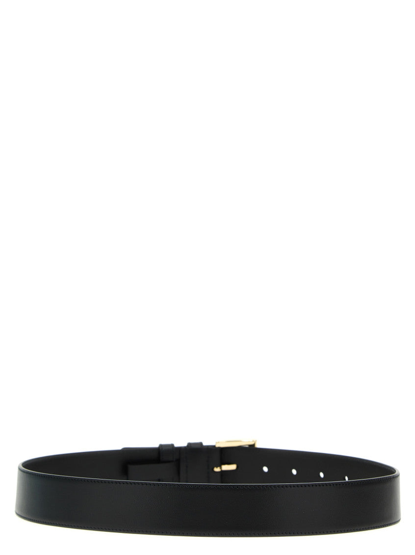 Black Logo Buckle Belt 2