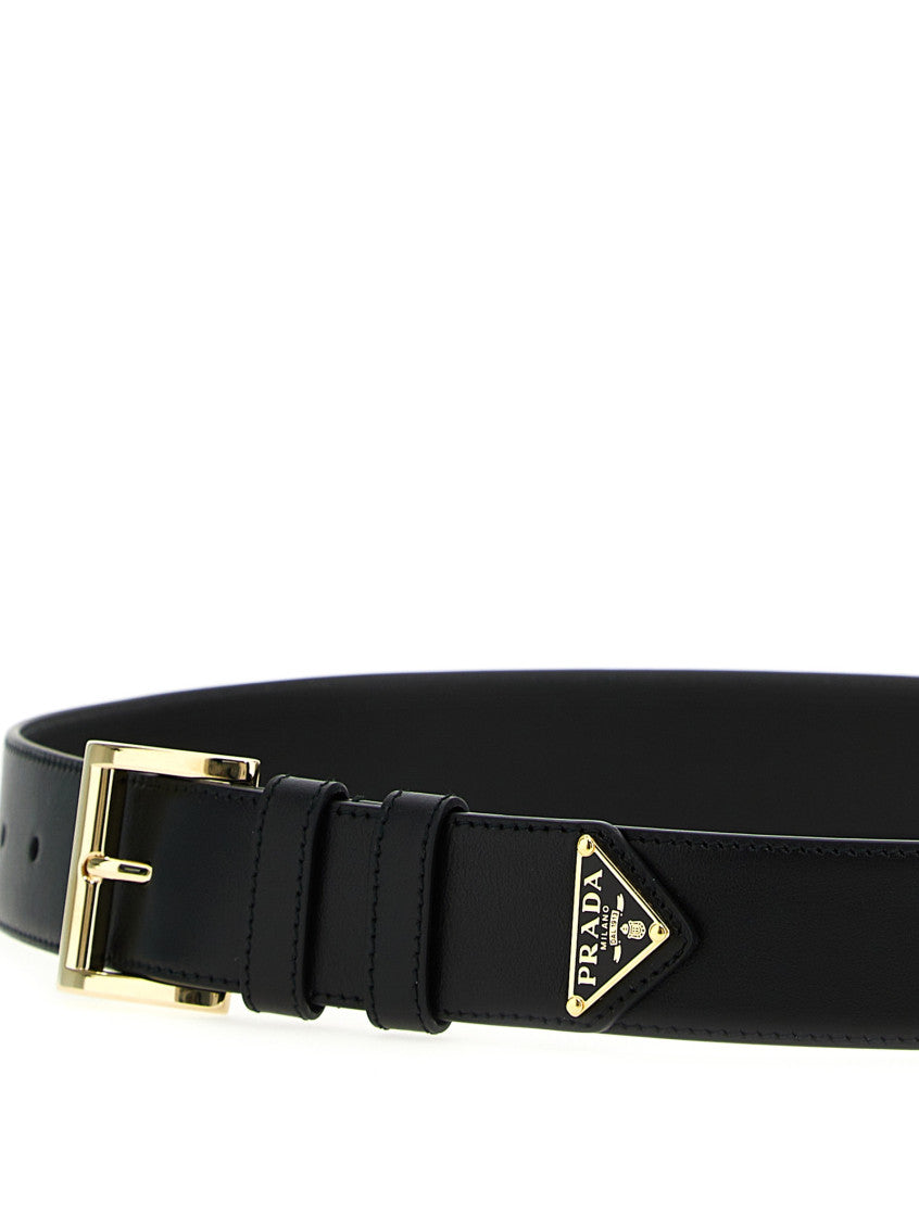 Black Logo Buckle Belt 3