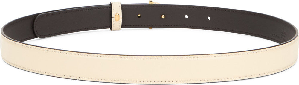 Off White Half Buckle Morsetto Textured Belt 3