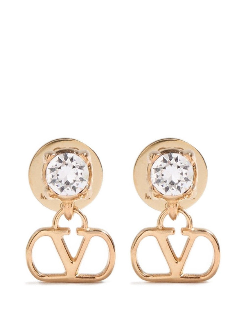Golden VLogo Signature Drop Earrings 1