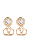 Golden VLogo Signature Drop Earrings 1