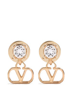 Golden VLogo Signature Drop Earrings 1