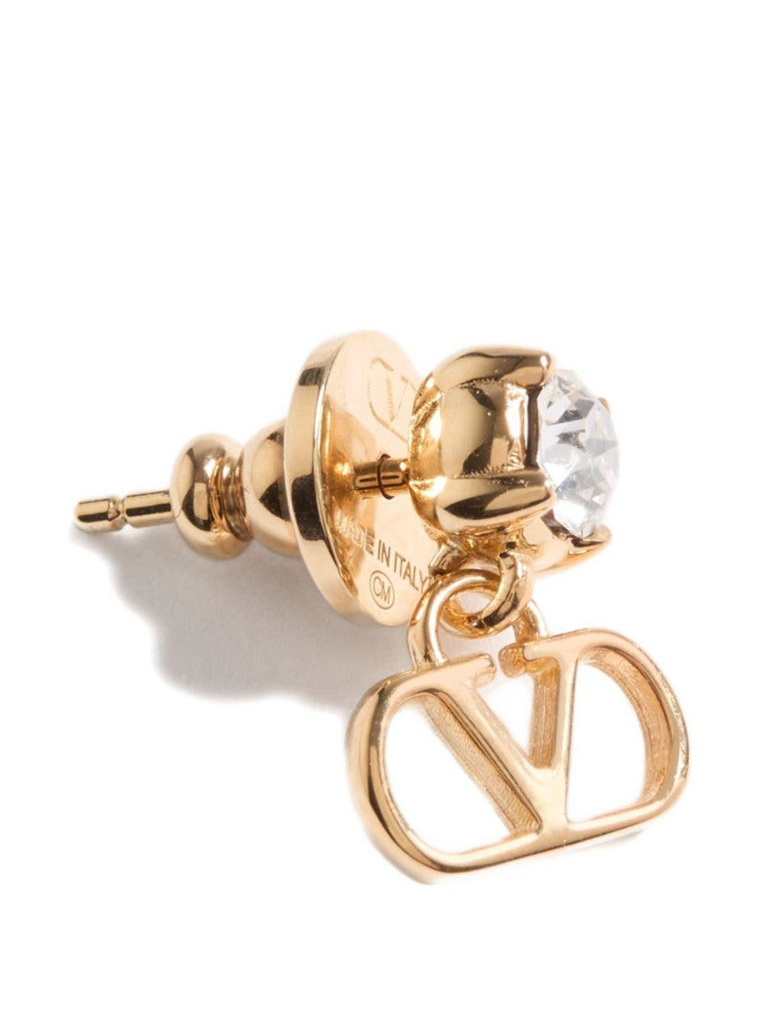 Golden VLogo Signature Drop Earrings 2