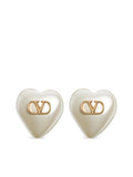 White VLogo Signature Stud Earrings 1