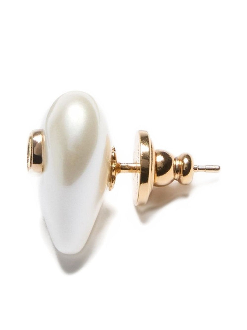 White VLogo Signature Stud Earrings 3