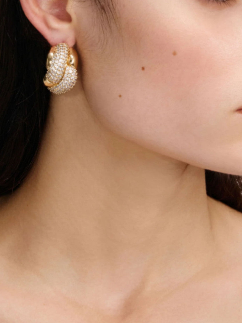 Golden Knot Drop Earrings 3