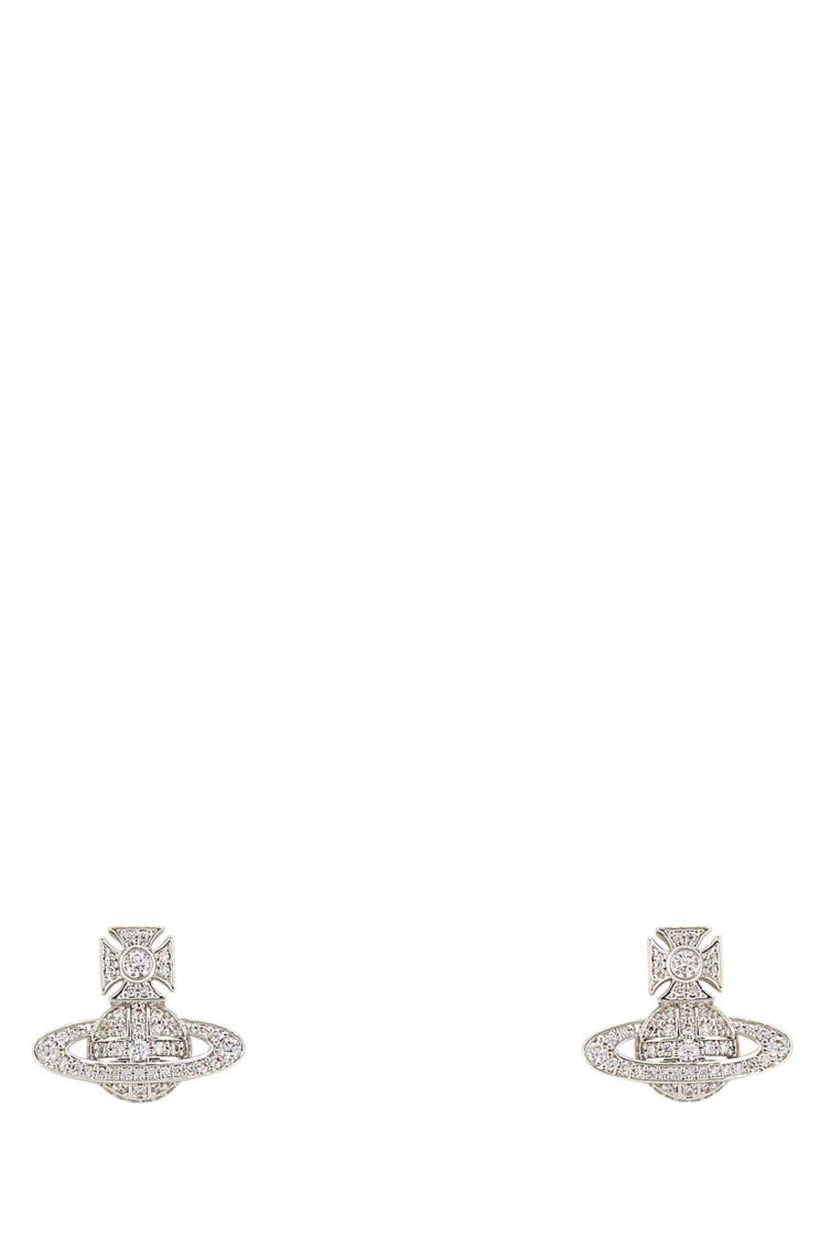 Silver Crystal Stud Earrings 1