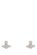 Silver Crystal Stud Earrings 1