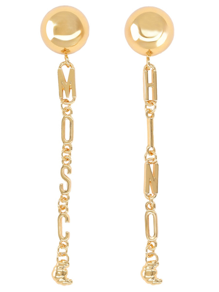 Golden Logo Drop Earrings 1
