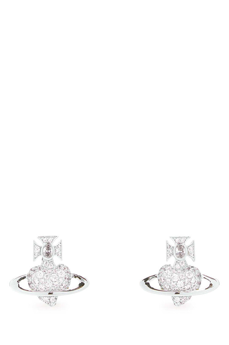 Silver Embellished Stud Earrings 1