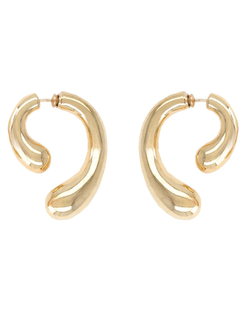 Golden P Helix Drop Earrings 2