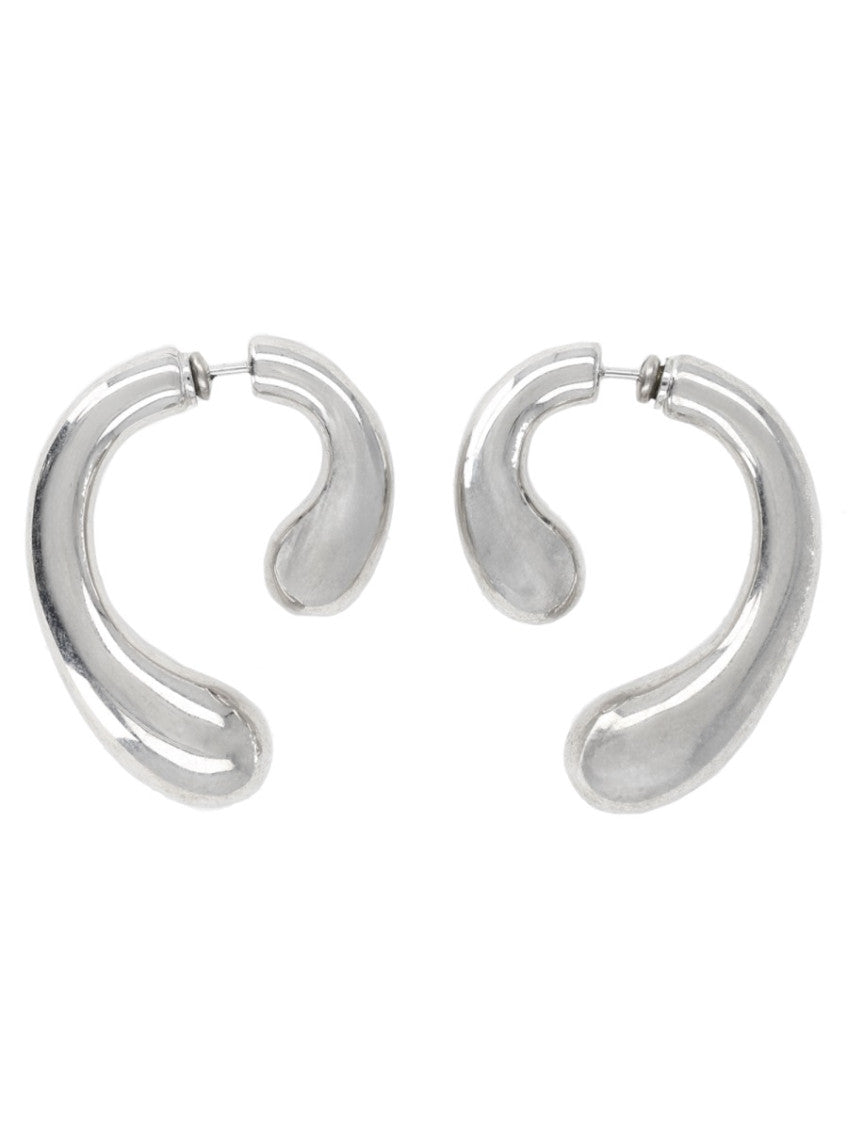 Silver P Helix Drop Earrings 1