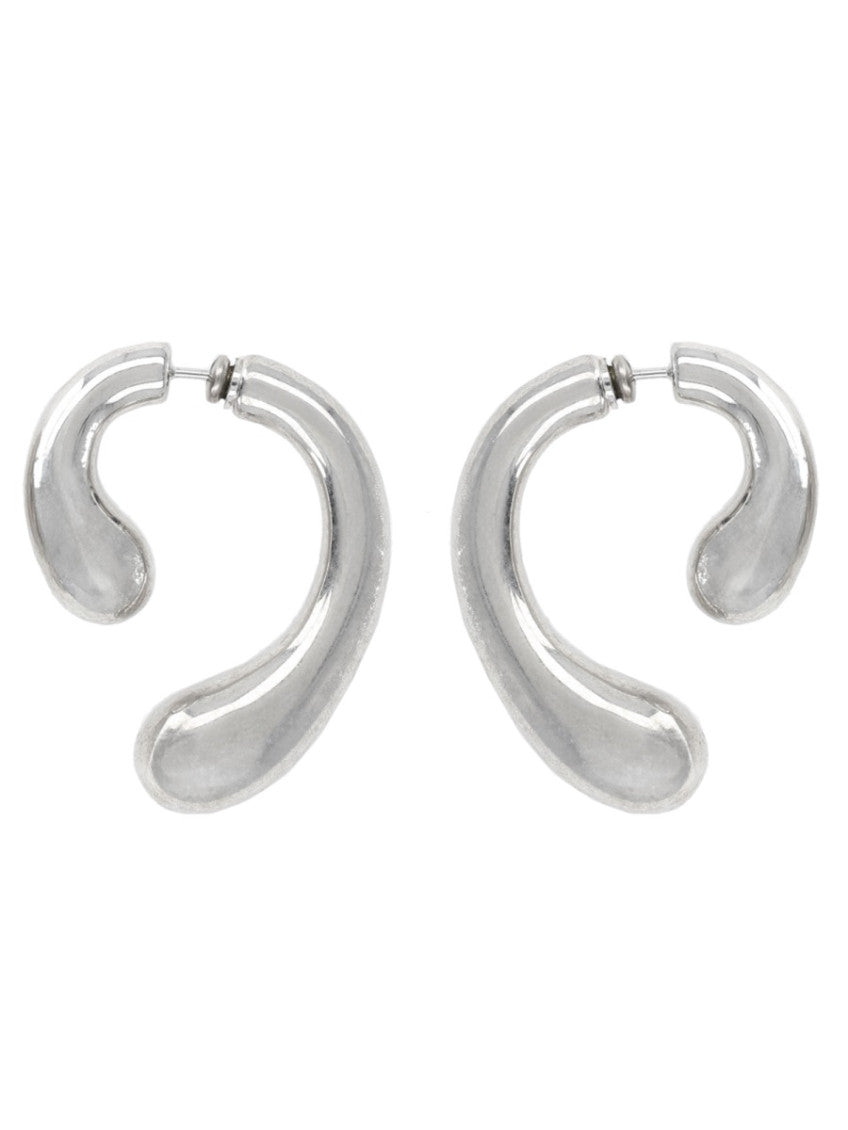 Silver P Helix Drop Earrings 2