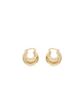 Golden Blow Up Huggies Earrings 1