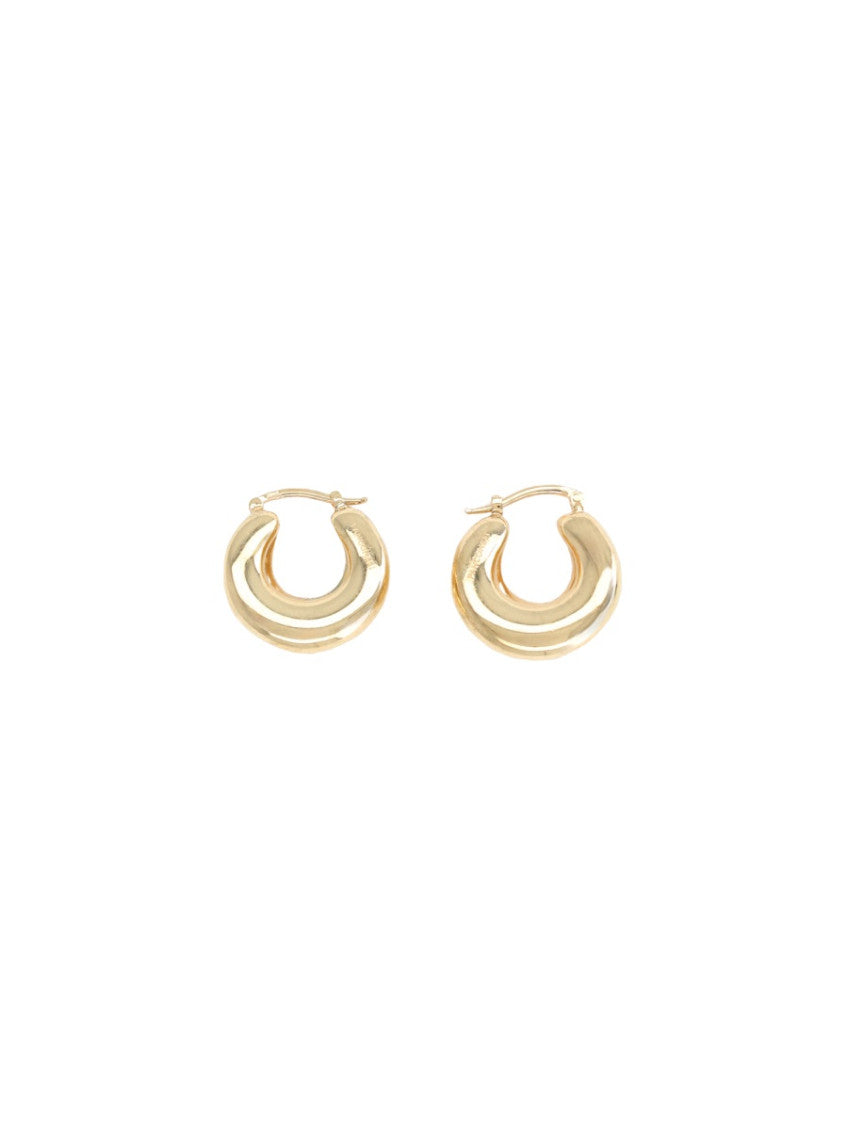Golden Blow Up Huggies Earrings 2
