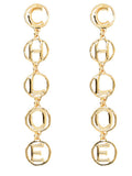 Golden Logo Drop Earrings 1