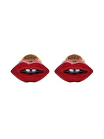 Red Lips Stud Earrings 1
