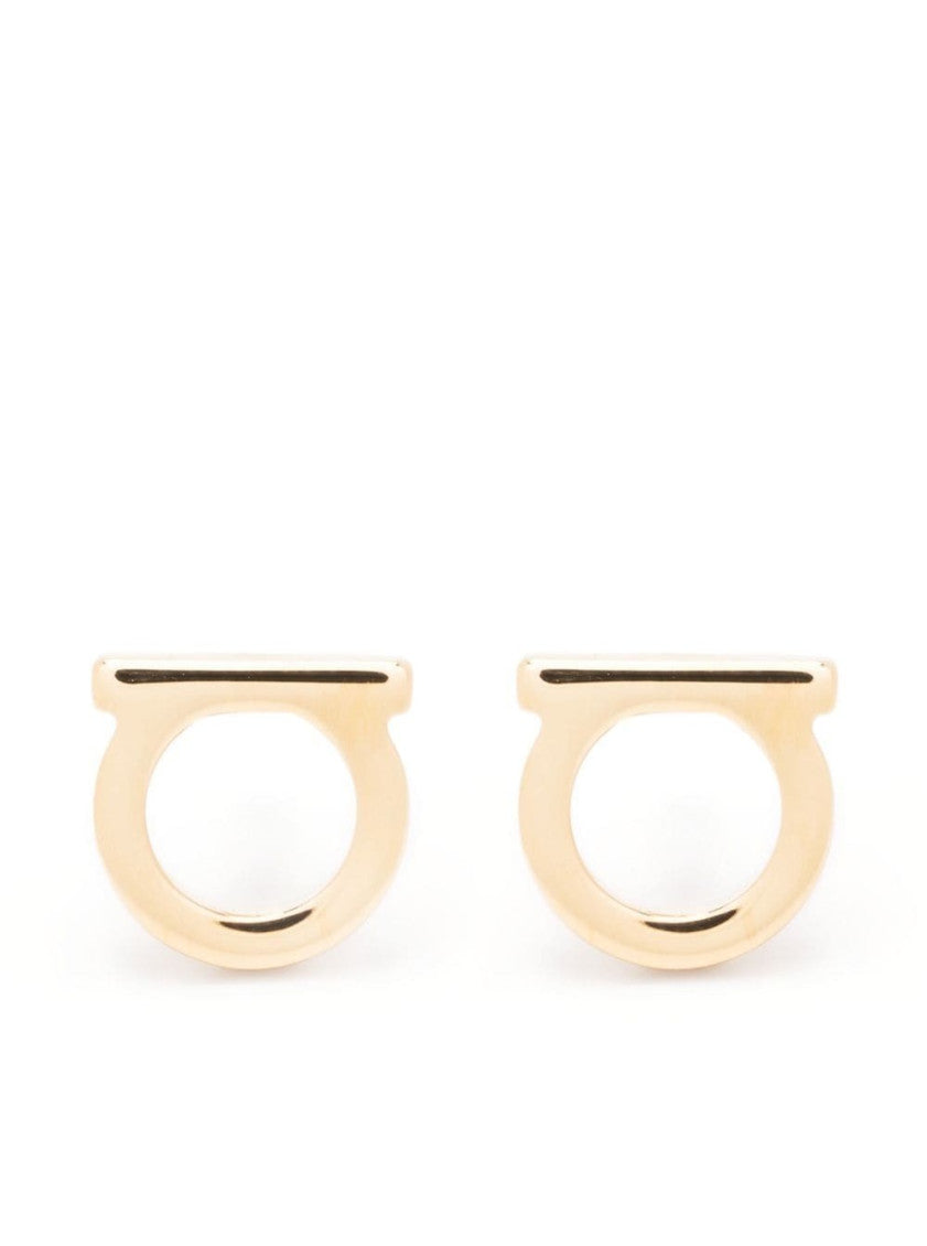 Gold Colored Gancini Earrings 1