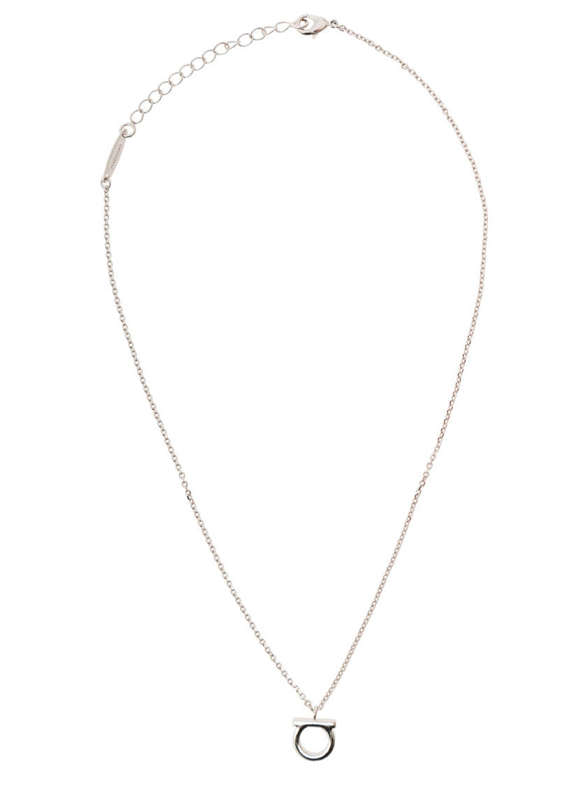 Gold Silver-Colored Necklace With Gancini 1