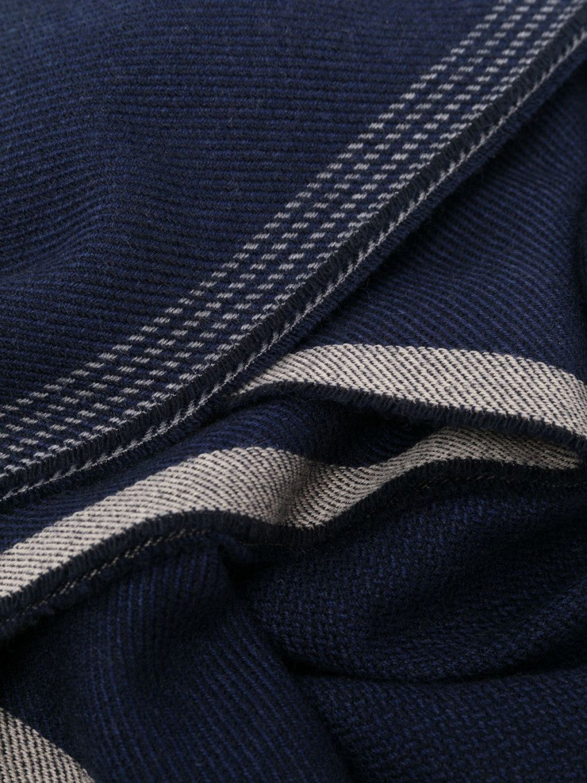 Navy Blue Solid Scarf 2