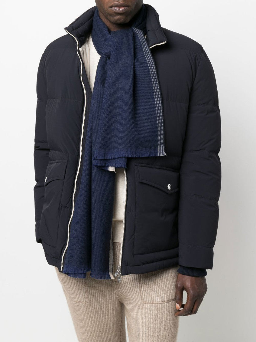 Navy Blue Solid Scarf 3