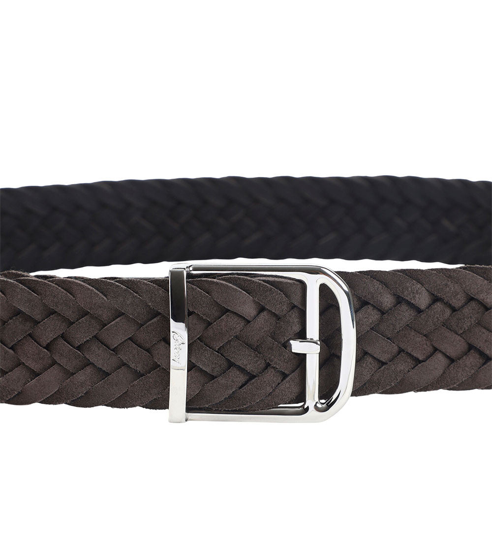 Brown Braided Buckle Belt 2