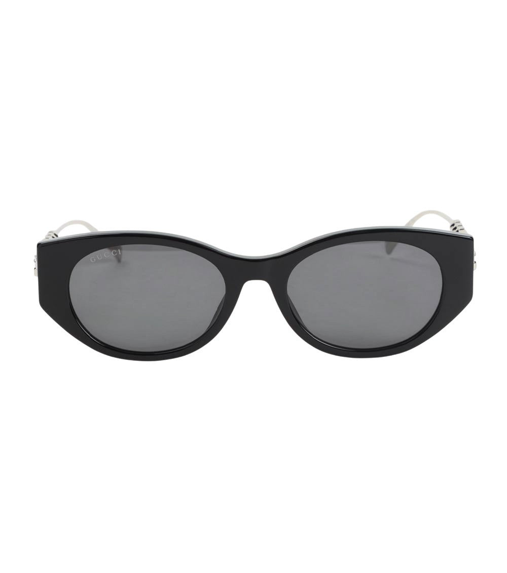 Black Oval Logo Sunglasses 1