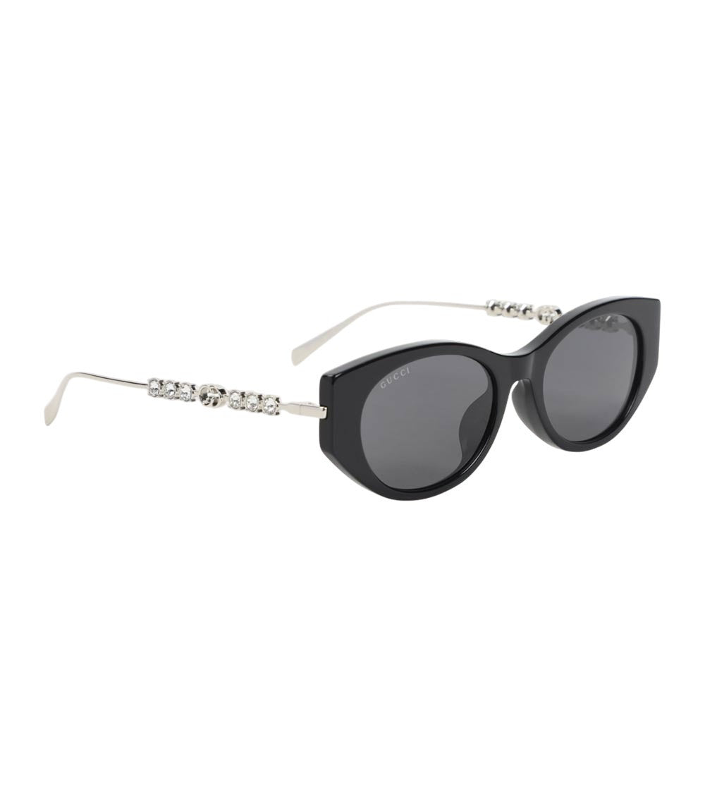 Black Oval Logo Sunglasses 2