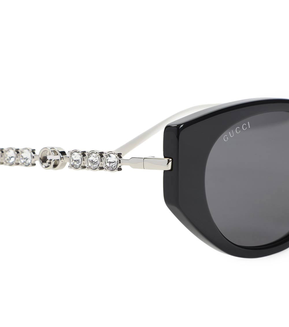 Black Oval Logo Sunglasses 3