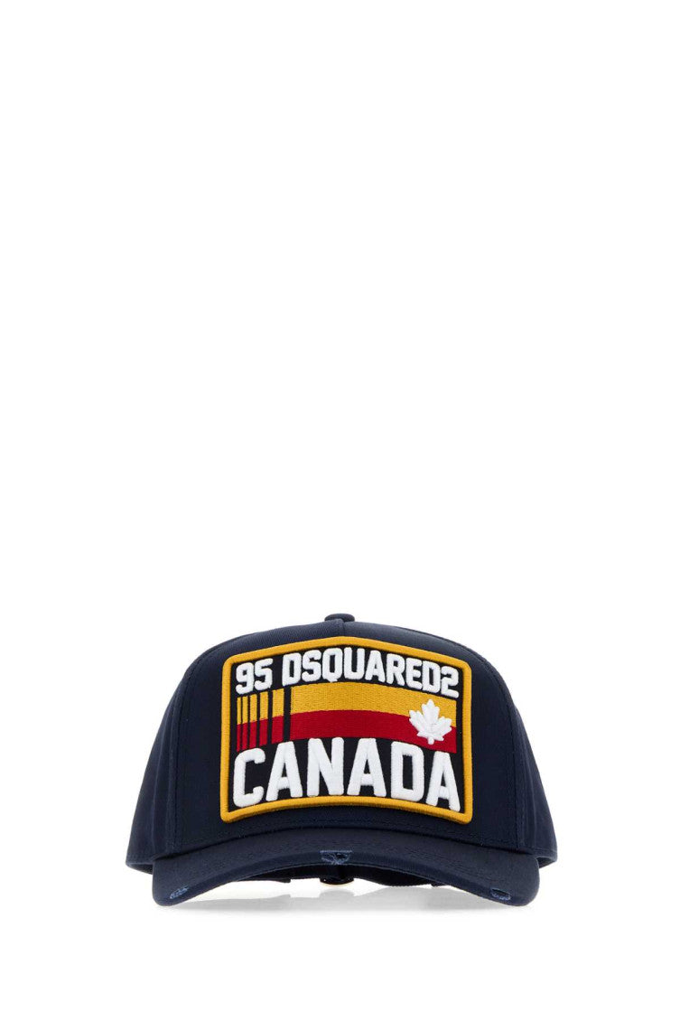 Navy Blue Graphic Baseball Hat 1