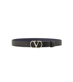 Black Solid Reversible Belt 1