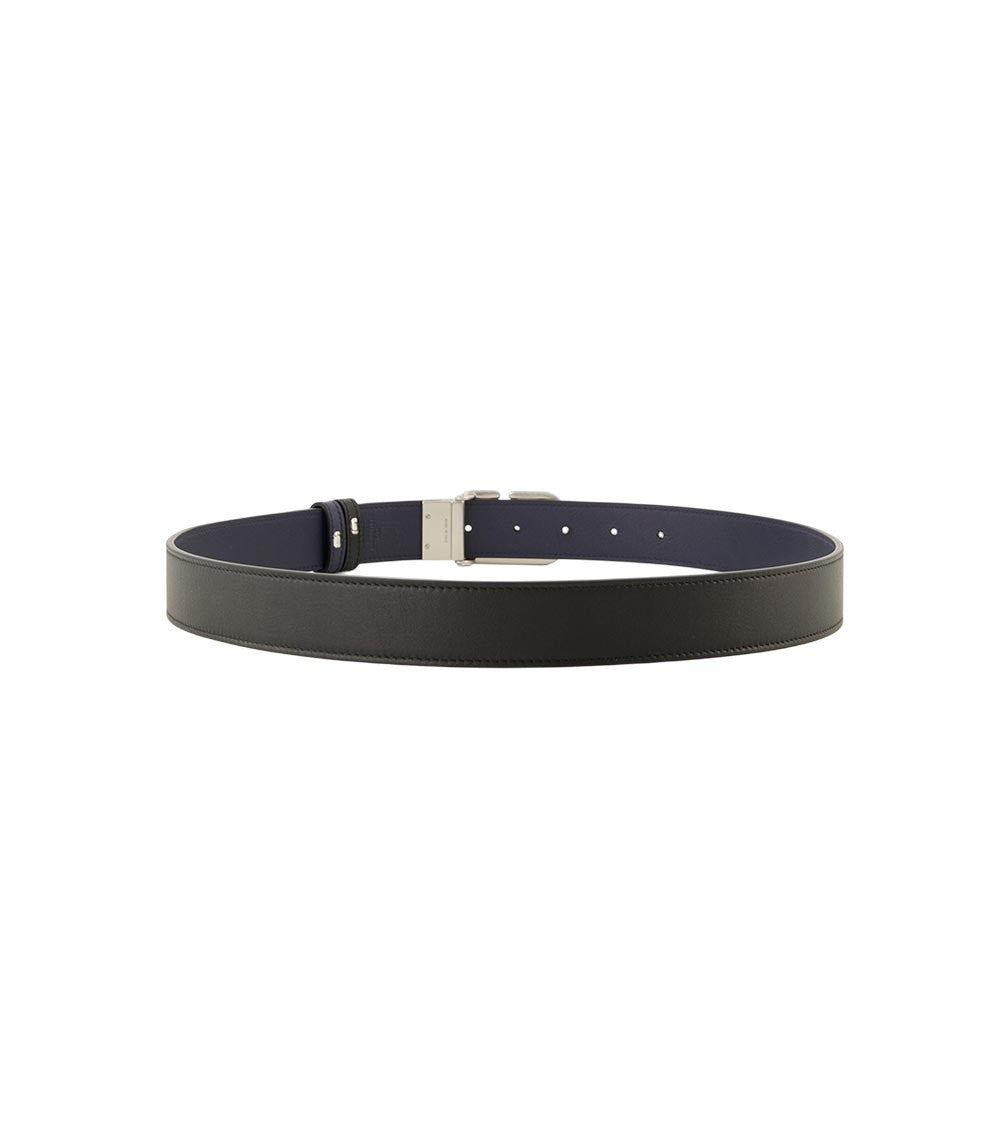 Black Solid Reversible Belt 2