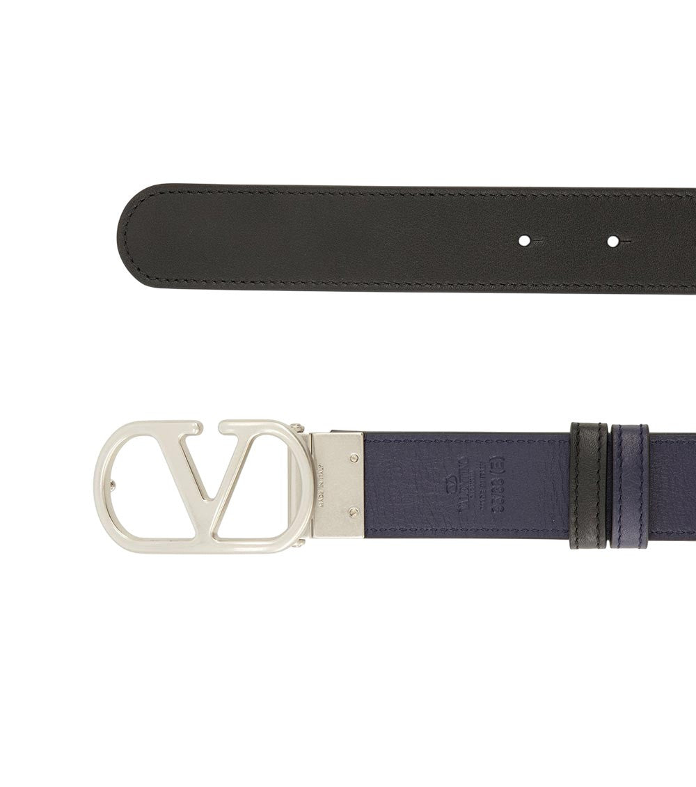 Black Solid Reversible Belt 3
