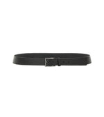 Black Solid Buckle Belt 1