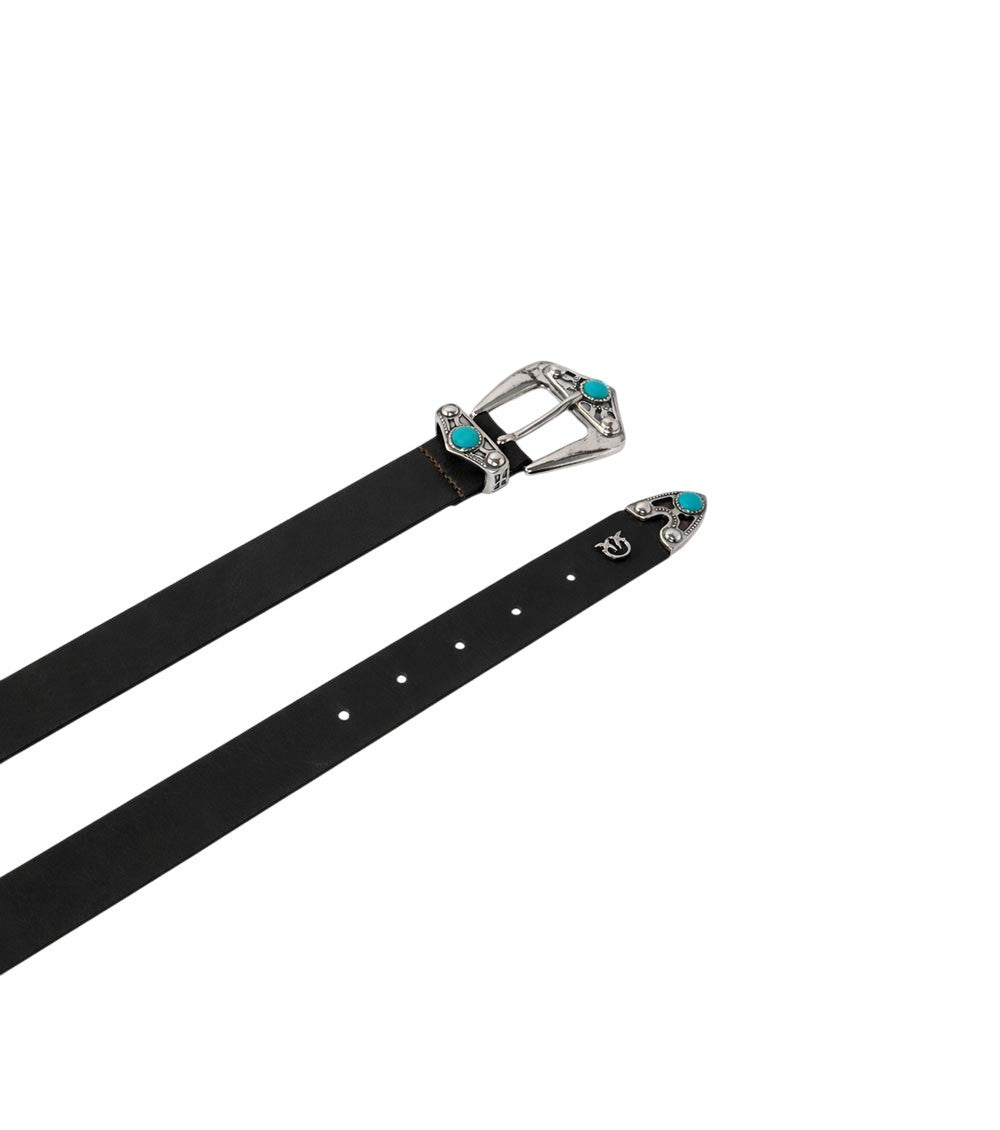 Black Embellished Buckle Belt 2