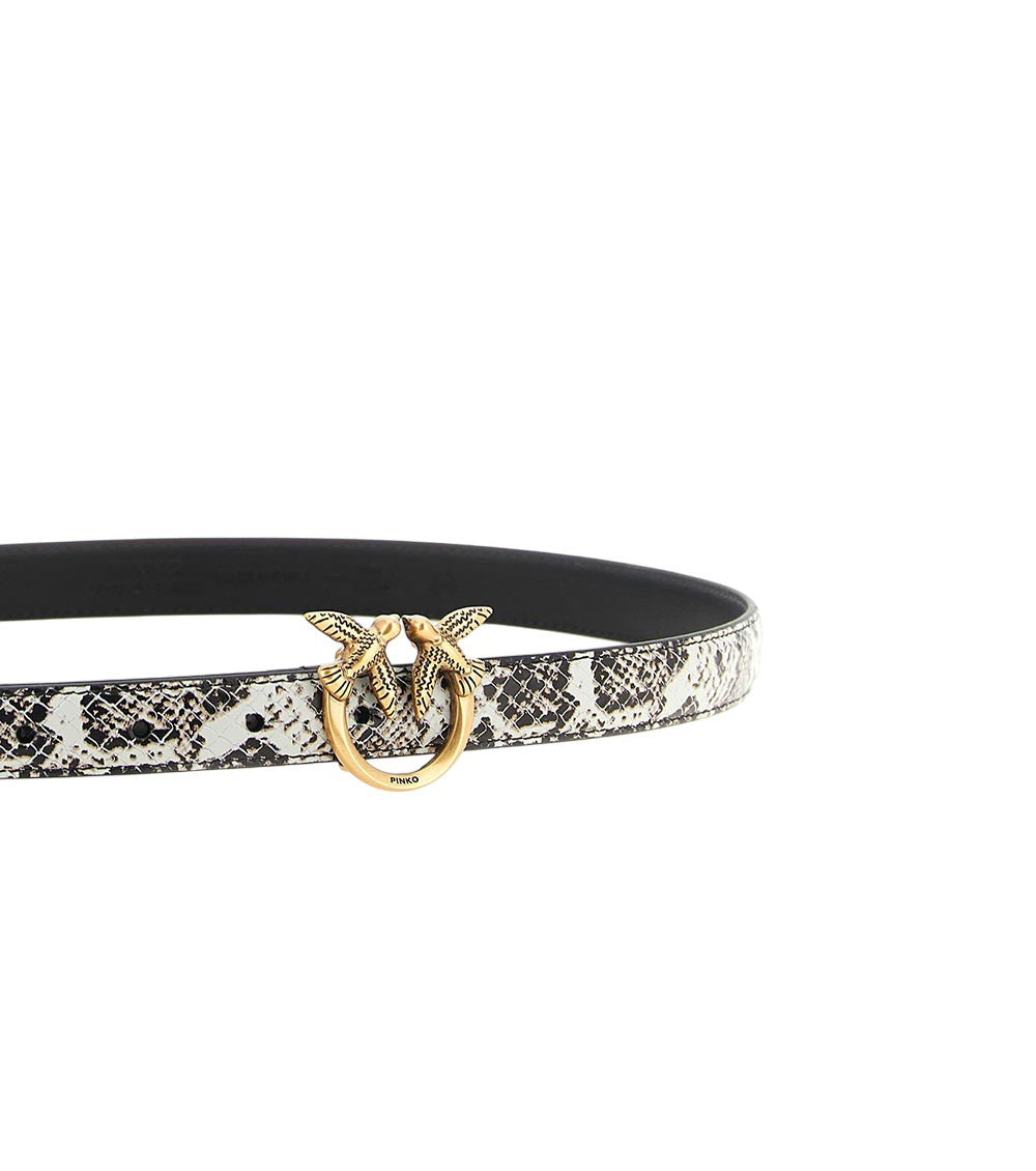 Grey Love Birds Animal Print Belt 3