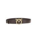 Dark Brown Love Birds Solid Belt 1