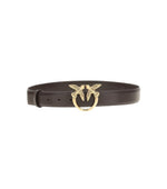 Dark Brown Love Birds Solid Belt 1