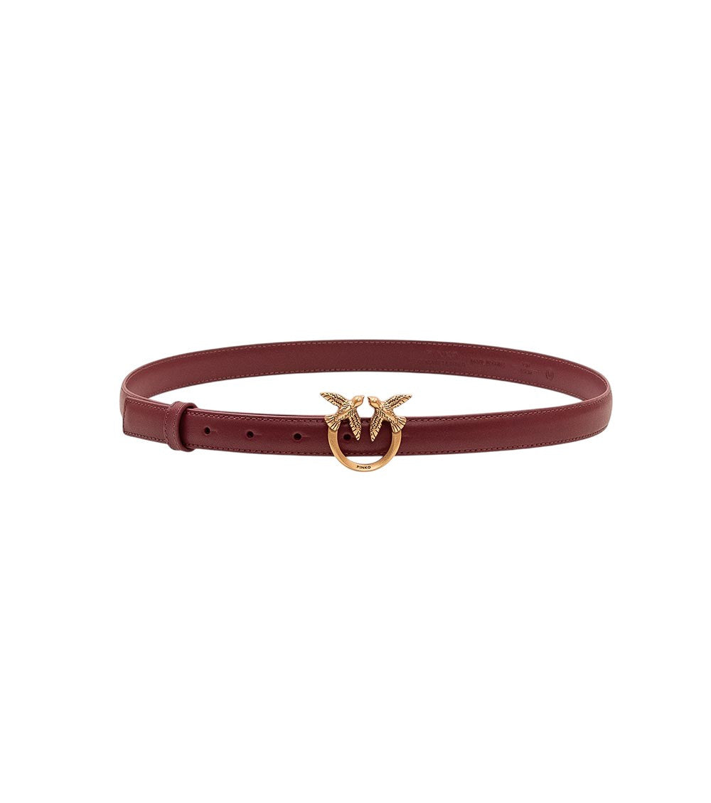 Burgundy Red Love Birds Solid Belt 1