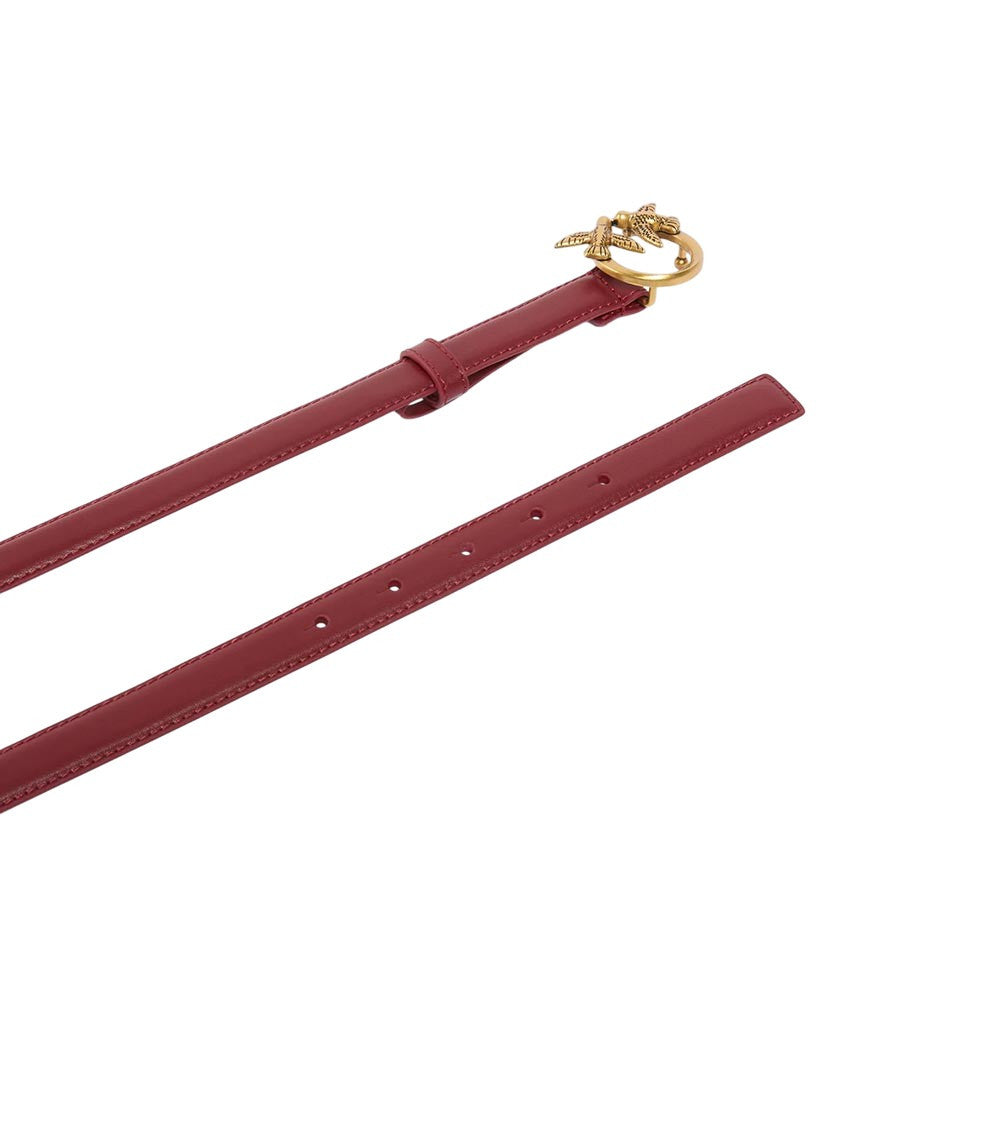 Burgundy Red Love Birds Solid Belt 2