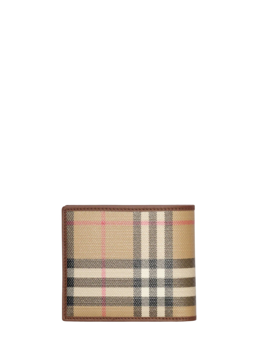 Beige Signature Checks Wallet 2